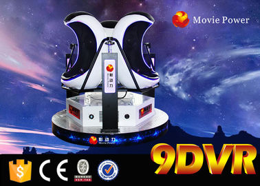 Άσπρος και μαύρος 9D κινηματογράφος 3 αυγών VR έδρα Motional καθισμάτων και εικονική πραγματικότητα