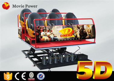 Θέατρο κινηματογράφων εικονικής πραγματικότητας 5d με 5d το κάθισμα 6 εδρών 5d Dof πλατφόρμα κινήσεων