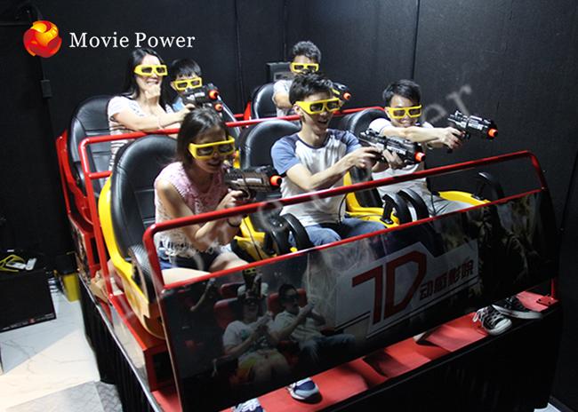 Σύστημα κινηματογράφων παιχνιδιών αγωνιστικών αυτοκινήτων Arcade 7D/θέατρο VR 7 Δ με την οθόνη μετάλλων 1