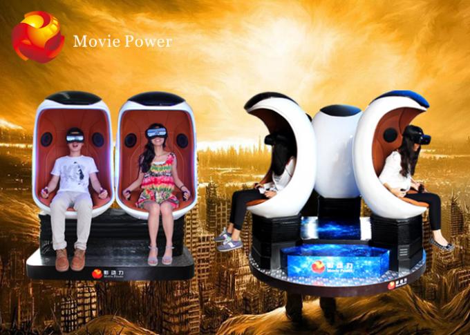3 κάθισμα 360 καμπίνα κινηματογράφων εικονικής πραγματικότητας 9D VR για το ρόλερ κόστερ 1