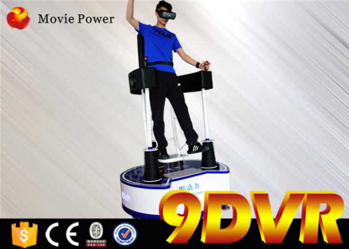 Εικονικός αλλά κινηματογράφος διέγερσης 9d που στέκεται επάνω 9d τον κινηματογράφο Vr με Eletric 360 βαθμός 0