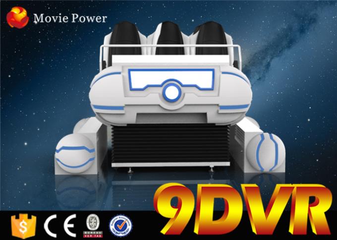 Αποκλειστική οικογένεια 6 κινηματογράφων κινηματογράφων/παιχνιδιών 9D VR φίμπεργκλας εδρών κινήσεων καθισμάτων 6DOF 0