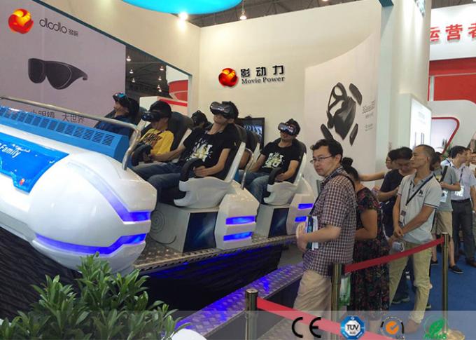 Οικογενειακός κινηματογράφος μηχανών 9D VR παιχνιδιών Multiplayer με το 360 κράνος 0