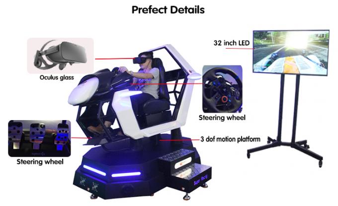 Δυναμικός προσομοιωτής αγώνα μηχανών VR εδρών 9D αγώνα καθισμάτων κινήσεων καθισμάτων 6D 7D 9D 0