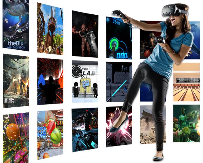 Εμπορική πλατφόρμα κινηματογράφων VR HTC 9D VR με 80 διαλογικά παιχνίδια 0