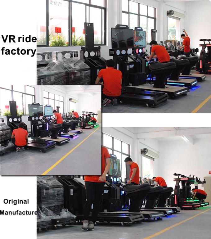 Δροσερός προσομοιωτής ιπποδρόμου γυαλιών VR ενιαίων καθισμάτων HTV VIVE κινήσεων που πυροβολεί τον κινηματογράφο εικονικής πραγματικότητας 1