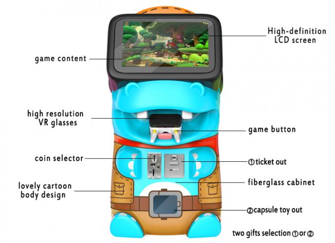 Το νόμισμα παιδιών Cuty ενεργοποίησε τη μηχανή Vr που η εικονική πραγματικότητα αντέχει το παιδί Arcade προσομοιωτών μωρών 0