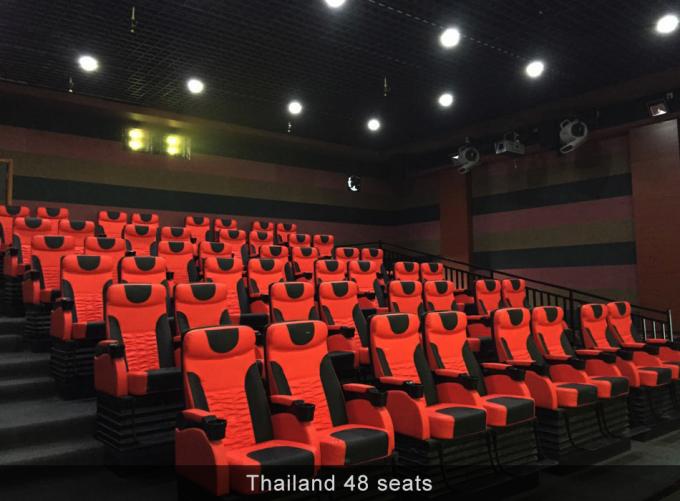 Δυναμική κινηματογραφική αίθουσα συστημάτων εργονομικά 4D καθισμάτων με 100 κινηματογράφους κομματιών Hd 0
