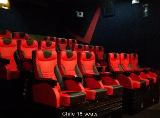Μαύρη/άσπρη/κόκκινη κινηματογραφική αίθουσα καθισμάτων 4D, εξοπλισμός εικονικής πραγματικότητας για το λούνα παρκ 0