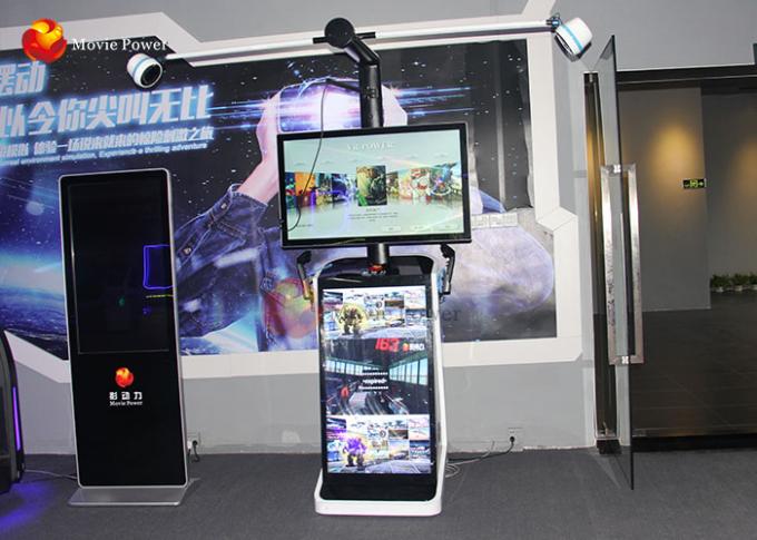 Μίνι έξοχα παιχνίδια 360 προσομοιωτών πυροβολισμού πλατφορμών ηρώων HTC 9D VR που περπατούν γύρω 0