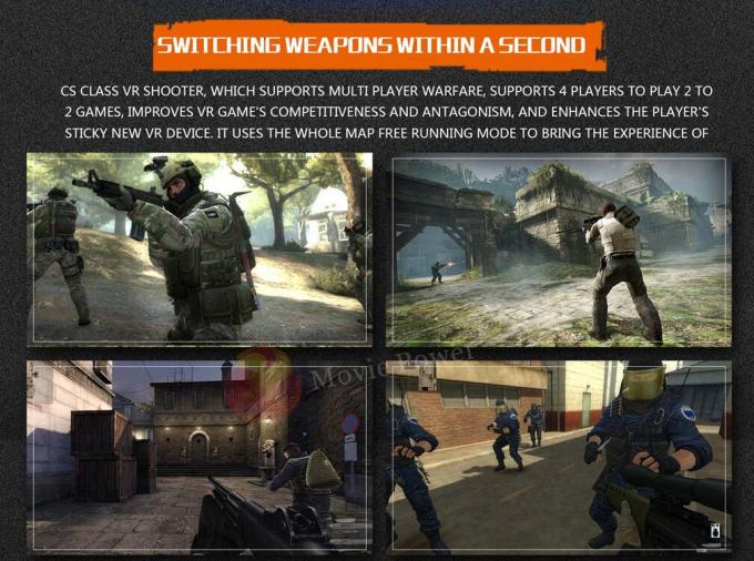 VR προσομοιωτής εικονικής πραγματικότητας παιχνιδιών μάχης με 2 * 32» επιδείξεις οθόνης 0