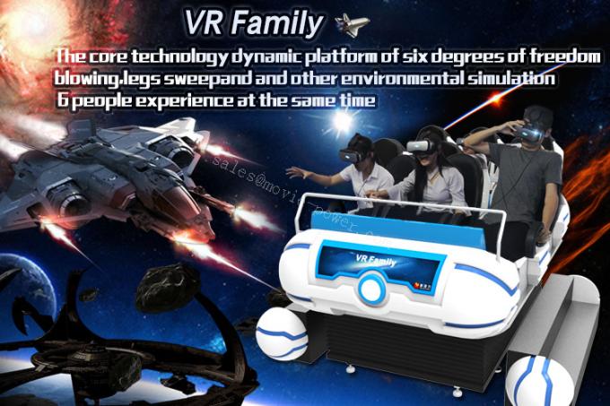 Δυναμική πλατφορμών 9D εικονικής πραγματικότητας προσομοιωτών Vr οικογενειακών κινηματογράφων μηχανή παιχνιδιών εδρών καθορισμένη 0