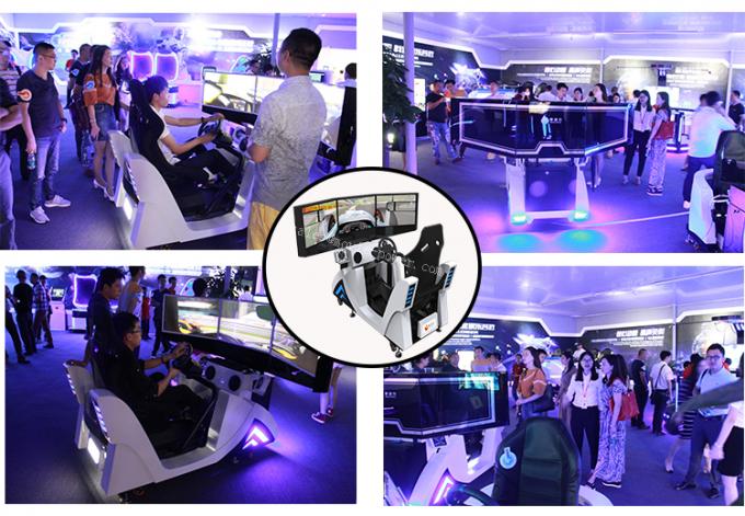 Εσωτερικός προσομοιωτής εικονικής πραγματικότητας αγωνιστικών αυτοκινήτων Arcade με 3 την οθόνη 4KW 1