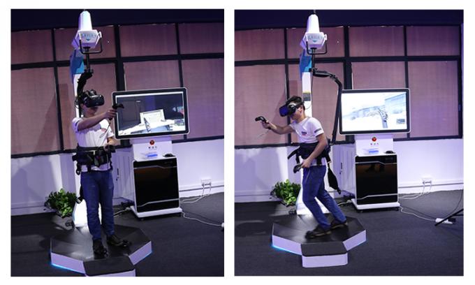 Treadmill εικονικής πραγματικότητας Immersive 7D Deutschland/ελεύθερος πυροβολισμός που τρέχει τον προσομοιωτή περιπατητών VR 0