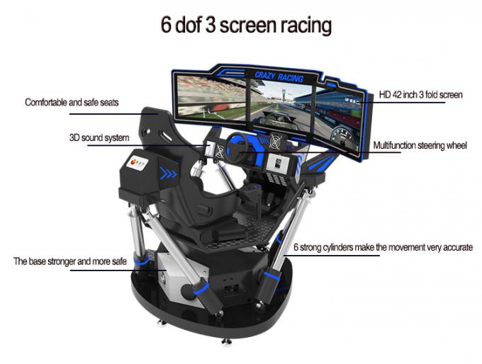 360 δυναμικός 9D VR προσομοιωτής 3 βαθμού μηχανές παιχνιδιών Arcade οθονών 0
