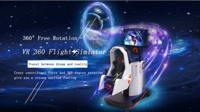 Διαλογικός προσομοιωτής εικονικής πραγματικότητας 360 παιχνιδιών πτήσης 9D VR για τους ενηλίκους παιδιών 0