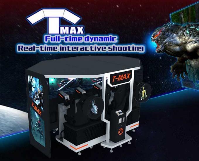 μαύρο χρώμα μηχανών παιχνιδιών προσομοιωτών πυροβολισμού λέιζερ πυροβόλων όπλων 5D Tmax Arcade τηλεοπτικό 0