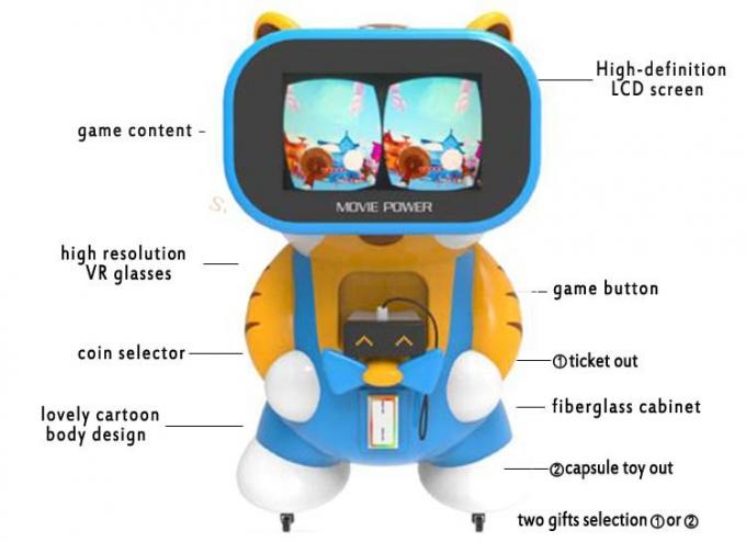 Προσομοιωτής εξοπλισμού εκπαίδευσης παιχνιδιών παιδιών κινηματογράφων 1.0KW 9D VR XD 2
