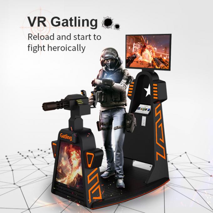 Htc Vive που στέκεται επάνω 9D VR που στέκεται το παιχνίδι πυροβολισμού πυροβόλων όπλων Gatling Vr 0
