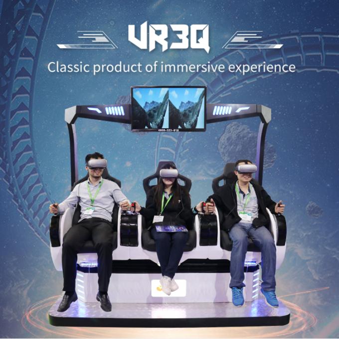 Το νόμισμα μηχανών παιχνιδιών φίμπεργκλας 9D VR ενεργοποίησε τον εικονικό τρία κινηματογράφο καθισμάτων 12D Realidad προσομοιωτών πυροβολισμού 0