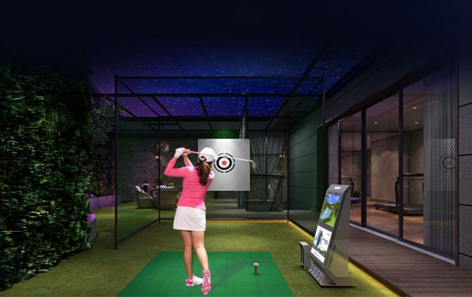 Επαγγελματική εικονική εσωτερική προβολή ROHS προσομοιωτών γκολφ 0