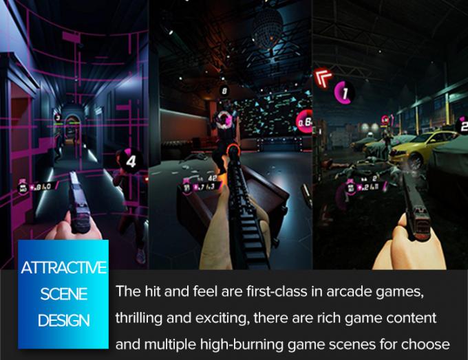 Μόνιμη πλατφόρμα εικονικής πραγματικότητας προσομοιωτών Arcade παιχνιδιών πυροβολισμού δύναμης VR κινηματογράφων 2
