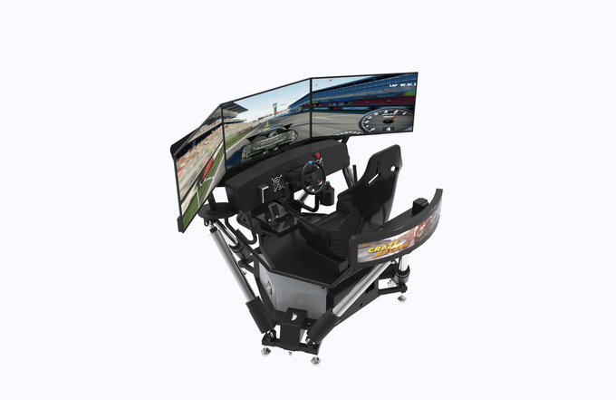 Προσομοιωτής φίμπεργκλας 9D, δυναμική μηχανή 6 παιχνιδιών προσομοιωτών αγώνα VR Dof 3 προσομοιωτής Drive αυτοκινήτων οθόνης 0