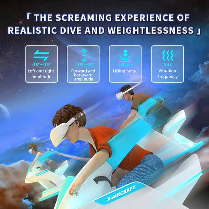 2 θέσεις VR Flight Simulator Full Sense 9d Εικονική Πραγματικότητα 3