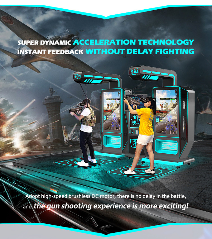 Εικονική Πραγματικότητα 9d VR Arcade Shooting Game Machine kat VR Super 2 player gun simulator Για εμπορικό κέντρο 2