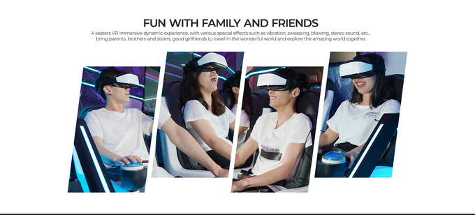 2.5kw Virtual Reality Roller Coaster Simulator 4 θέσεις 9D VR Κινηματογράφος Διαστημικό Θέατρο 1