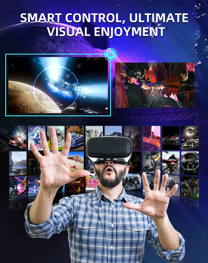 Έξυπνος έλεγχος VR 360 Flying Cinema 2 θέσεις 9D VR Roller Coaster Simulator 5