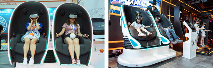 Θεματικό πάρκο 9D VR Egg Chair Simulator VR Shark Motion Cinema 2 θέσεις 3