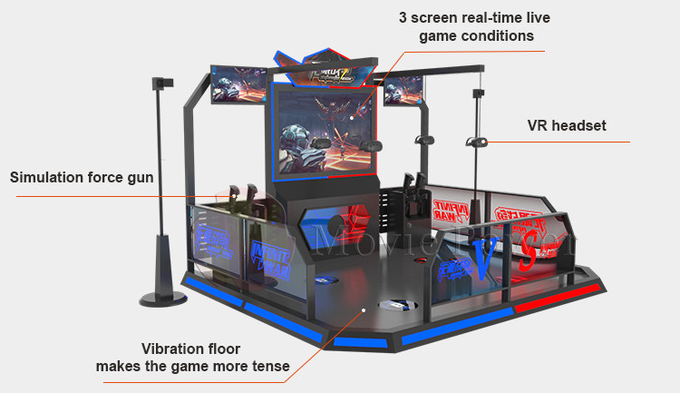 Εξοπλισμός Εικονικής Πραγματικότητας VR Πυροβολιστικό Παιχνίδι 9d VR Πυροβολιστικός Συμμοραστής VR Πυροβολιστική Αρένα Πολυπαίκτης 3