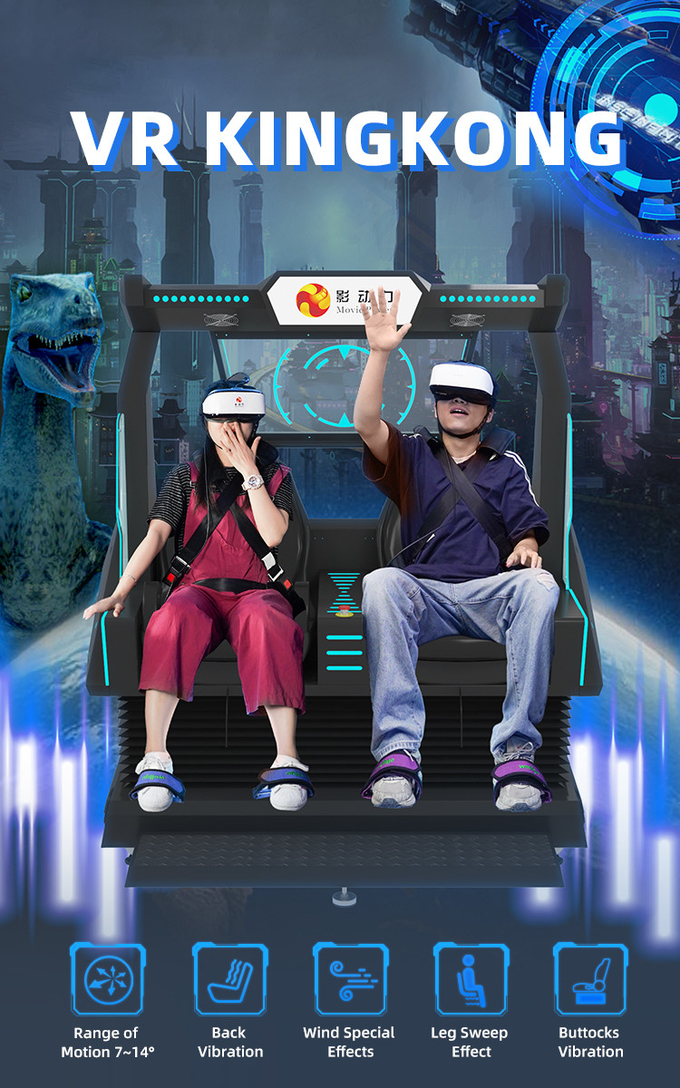 9d VR Cinema 2 Seats Roller Coaster Vr Chair Arcade 4d 8d 9d Virtual Reality Simulator Vr Παιχνιδιακό Μηχανικό με Πυροβολισμούς 0