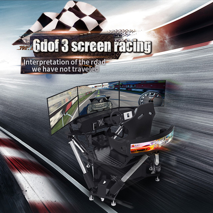 6 DOF αγωνιστικά αυτοκίνητα Arcade Δυναμικός κινητικός εξοπλισμός οδήγησης 3 Εικονικός προσομοιωτής οδήγησης 0