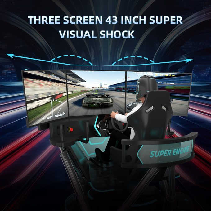 6 dof Hydraulic Racing Simulator VR Games Virtual Reality 3 Screen F1 Racing Simulator Οδηγός για την εκδήλωση του αγώνα 5