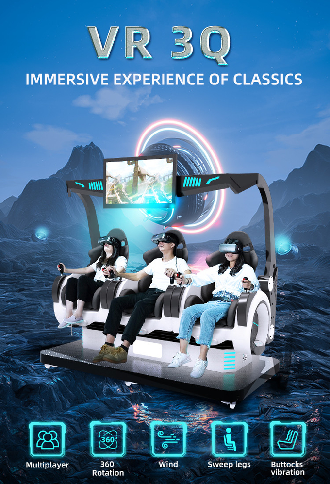 Εξοπλισμός διασκέδασης 9d Vr Cinema Virtual Reality Roller Coaster 9d Vr Chair For Park 0