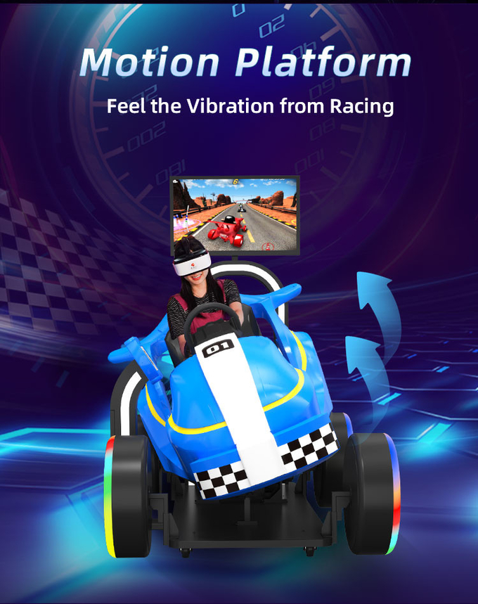 9D παιδικό παιχνίδι αγώνων αυτοκινήτων VR προσομοιωτής οδήγησης για πάρκο ψυχαγωγιών 2
