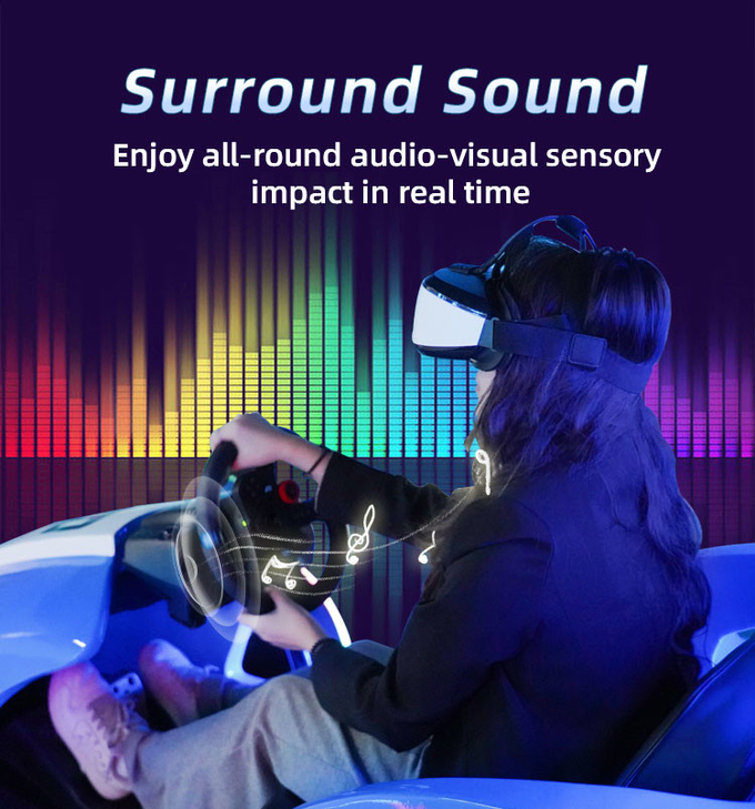 9D παιδικό παιχνίδι αγώνων αυτοκινήτων VR προσομοιωτής οδήγησης για πάρκο ψυχαγωγιών 5