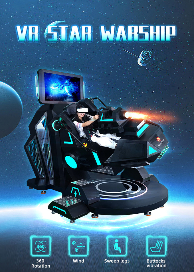 Διαδραστικό VR Shooting 360 βαθμών VR Flight VR Racing Simulator Cockpit Star Warship 0