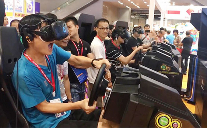 VR Racing για εσωτερικό παιδικό χώρο Racing Driving Simulator Virtual Reality Game 9D VR εξοπλισμός παιχνιδιών 6