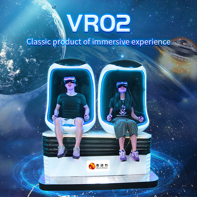 Πάρκο διασκέδασης Vr 9D Κινηματοποιητής Διαδραστικό Παιχνίδι 9D VR Εικονική Πραγματικότητα Αυγό Vr Καρέκλα Κινηματογράφου 0