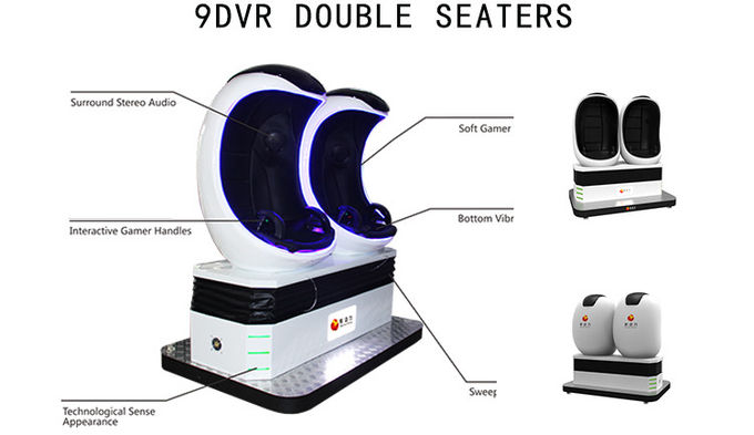 Διαλογικός κινηματογράφος 2 εικονικής πραγματικότητας προσομοιωτών 9D καθίσματα παιχνίδι παιχνιδιού 360 βαθμού 1