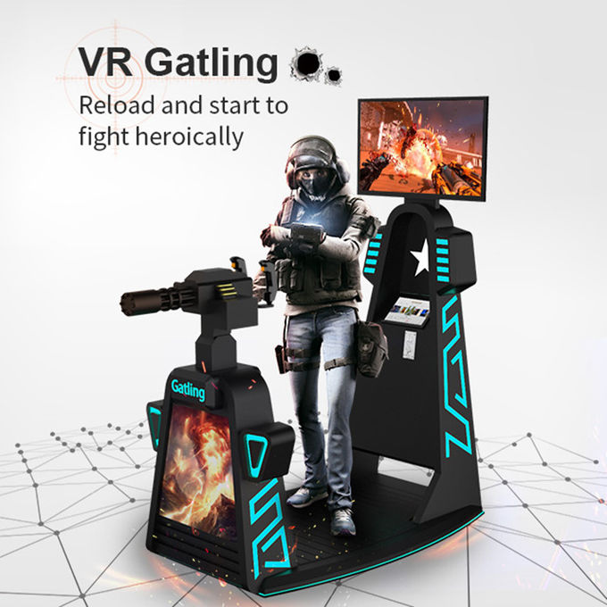 Εμπορική εικονική πραγματικότητα HD Arcade 360 προσομοιωτών 9d VR πτήση πυροβολισμού κινηματογράφων 0