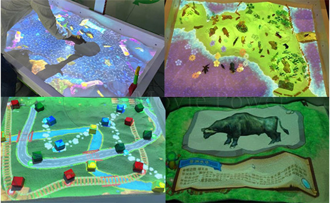 Παιδιών εσωτερικό παιδικών χαρών του AR διαλογικό παιχνιδιών κιβώτιο άμμου παιχνιδιών Multiplayer διαλογικό μαγικό 1