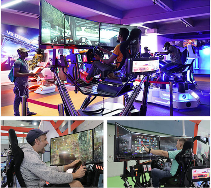 Προσομοιωτής φίμπεργκλας 9D, δυναμική μηχανή 6 παιχνιδιών προσομοιωτών αγώνα VR Dof 3 προσομοιωτής Drive αυτοκινήτων οθόνης 1