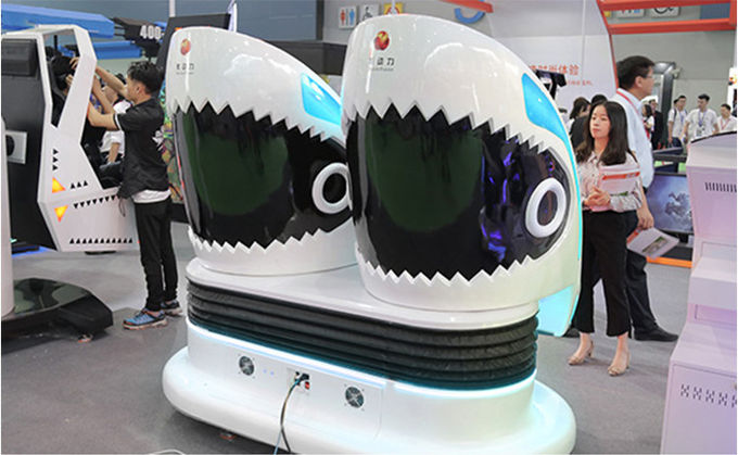 Θεματικό πάρκο 9D VR Egg Chair Simulator VR Shark Motion Cinema 2 θέσεις 2