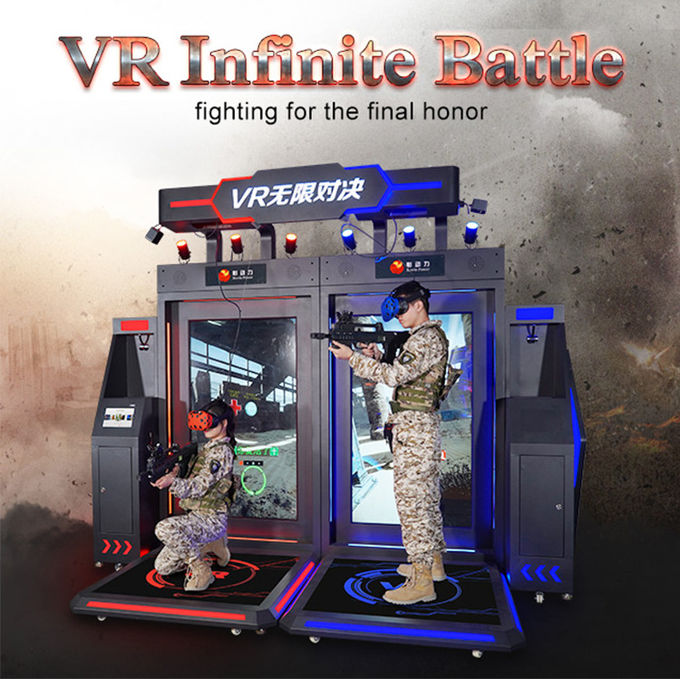 Διαλογική δεινοσαύρων εικονικής πραγματικότητας μηχανή παιχνιδιών πυροβολισμού πυροβόλων όπλων παικτών προσομοιωτών πολυ 0