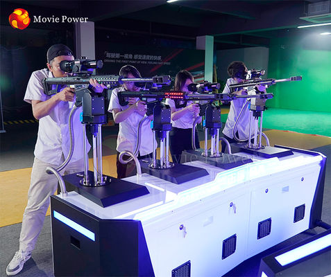 Θεματικό πάρκο 4 εξοπλισμός παιχνιδιών πυροβολισμού μηχανών 9d AR παιχνιδιών εικονικής πραγματικότητας παικτών