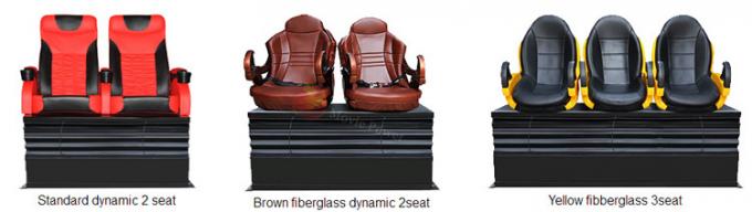 100 γνήσια δέρμα θεάτρων κινήσεων καθισμάτων 4D + υλικό Fberglass 2